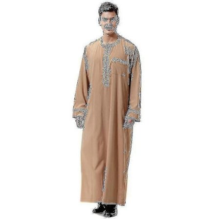 Miesten Mu Saudi-Arabian Kaftan Dubai Tunic Pitkä Paita Thobe Vaatteet