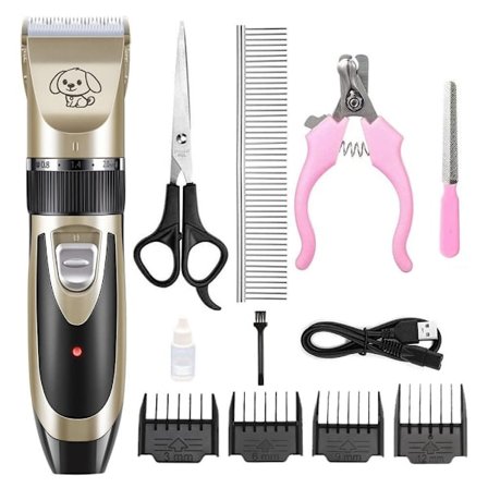 Hunde- og Katteklipper - Stille Professionel Klipper til Hunde og Katte - Elektrisk Hundefrisør