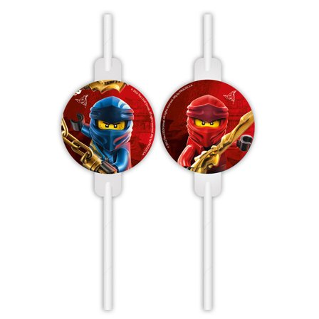 Lego Ninjago Sugrör 4-pack - Lego Kalas Dekoration - Kalaslagret.se