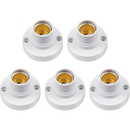 st E14 lamphållare, E14 Edison skruv glödlampahållare, taklampsbas i plast