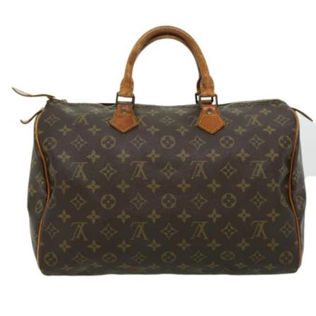 Louis Vuitton Vintage, Pre-owned Speedy 35 Monogram Handbag Bruin, Dames, Maat:ONE Size