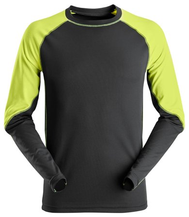 Snickers Workwear 2405 T-paita musta/neonkeltainen Musta/Neonkeltainen, Vaatteet