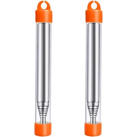 Blåserør for bål, sammenleggbart lommebelg blåserørverktøy i rustfritt stål for camping, matlaging, leirbål, overlevelse