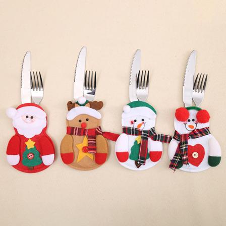 8 stycken julbestickshållare (Tomten + Renen + Snögubbe