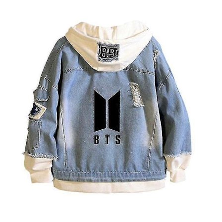 Bts Genser Hettegenser Trendy Klær Falsk Todelt Dongerijakke Cosplay topper-Perfet