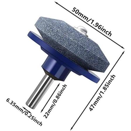 4 kpl 50 mm nurmikonleikkurin terän teroittimia käsikäyttöiselle poralle ja työkalulle