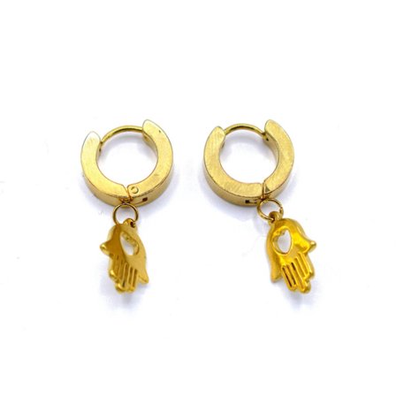 Ring örhängen Fatimas Hand Guldfärgad