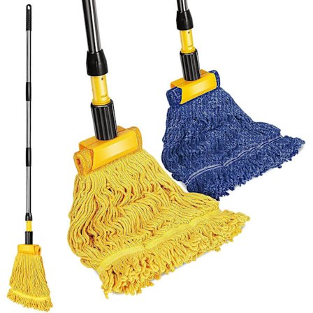 Kommersiell mopp, sløyfe-endestrengs industrimopp, kraftige mopper
