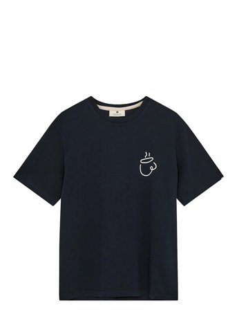 Anerkjendt Akvillads Espresso Print S/S Tee - Navy - L