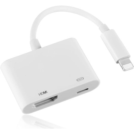 Lightning till HDMI-adapter 【Apple MFi-certifierad】, iPhone HDMI-adapter 1080P HD Digital AV-adapter HDMI-kabelkonverter för iPhone till TV iPad 