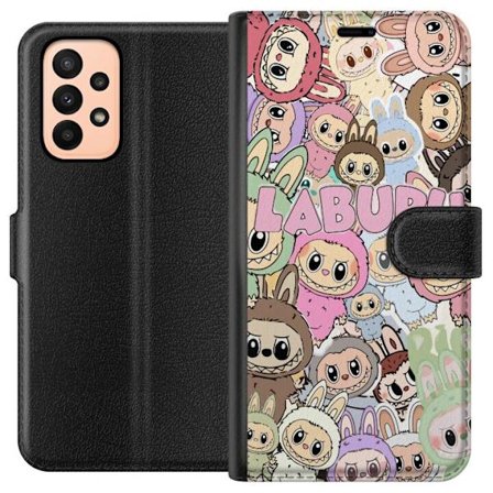 Kompatibel Tegnebogsetui til Samsung Galaxy A23 Rosa kawaii-komposition med søde animerede figurer og bløde former