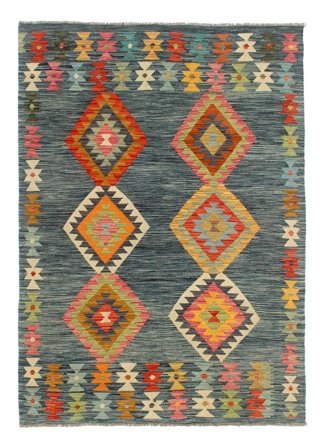 Kelim Afghan Old Style Matta Orientalisk (Ull, Afghanistan)