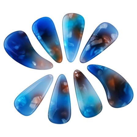 8 Stykker Guzheng Fingerplukker Silikon Polymer Delikat Glatt Utseende Elastisk Profesjonell Guzheng Negleskydd Tidevannsfarge