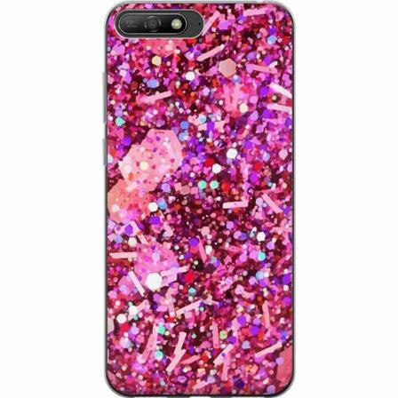 Huawei Y6 (2018) Genomskinligt Skal Glitter