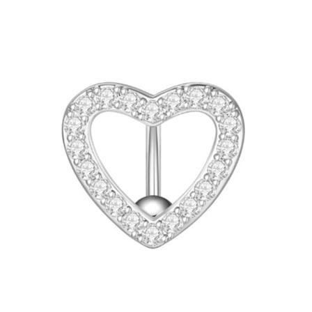 Star Moon Heart Rund Blomma Form Rostfritt stål navel 7