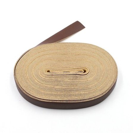 10 meter läderrem Strip DIY Leather Craft LIGHT KAFFE