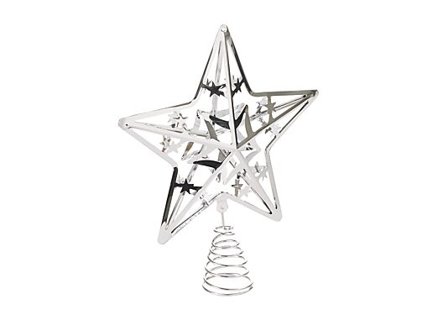 Toppstjerne Sølv 25,5X18,5X5CM
