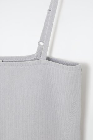 COS Women's Bandeau De Tirantes De Punto De Canalé in Gris