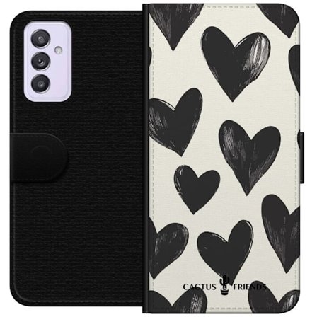 Yhteensopiva Lompakkokotelo Samsung Samsung Galaxy A82 5G Cactus and Friends - Bold Black Love Pattern