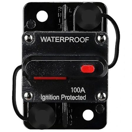 Vedenpitävä katkaisija, manuaalisella palautuksella, 12v-48v DC, 100a, autoihin, merenkulkuun, vetouistelumoottoreihin, veneisiin Po