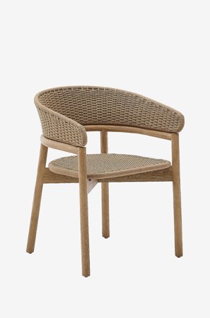 Kave Home - Utomhusstol - arinella 2-pack - Brun - Utestolar & pallar - Från Homeroom