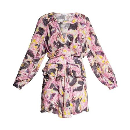 Iro, ‘Franci’ patterned dress Roze, Dames, Maat:S,stof
