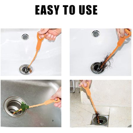 Avloppsrengöringsstavar Clog Remover Rengöringsverktyg Paket med 7