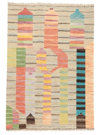 Tribal Lille Kelim Berber Style Tæppe 105X151