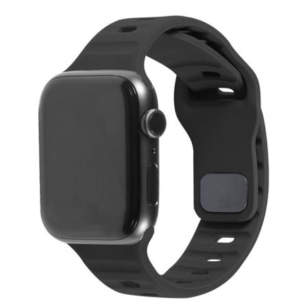 Apple Watch Kompatibelt Armband Sport Silikon Svart 42/44/45mm Svart