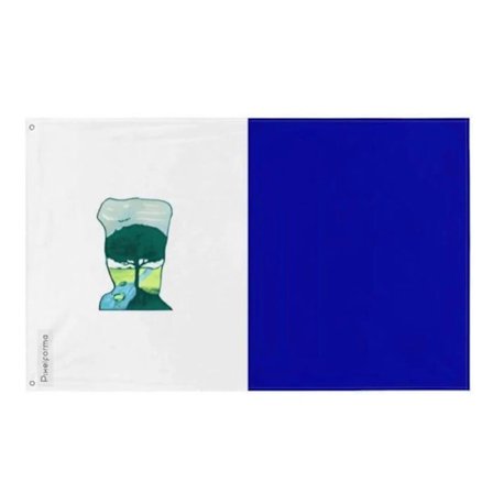 Lippu - Corrientes - 160 x 240 cm - Polyester - Tulostus edestä/taakse - Rautarenkaat