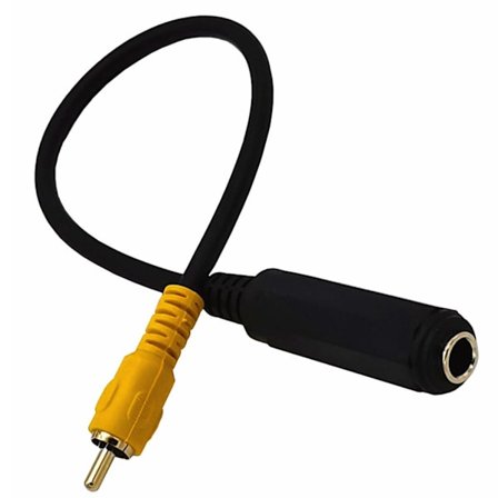 30 cm Stereo 1/4" 6,35 mm Hun til RCA Han Adapter Kabel Audio Converter Kabel Ledning Guldbelagte stik til scenen