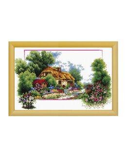 Stickpackung Bild Blumenhof