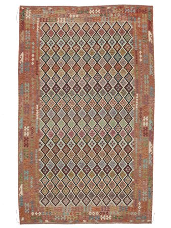 Koberec Orientální Kelim Afghán Old Style 309X495 Hnědá/Tmavě Červená Velký (Vlna, Afghánistán)