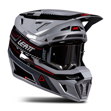 Leatt Moto 8.5 V26 MX Helmet Kit with Goggles Grey S
