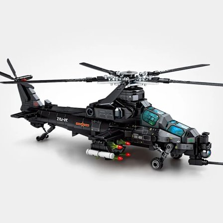Sembo 704 delar militär helikopter z-10 modellbyggstenar city swat beväpnad flygplan stridsfartyg tegel leksaker för pojkar födelsedagspresenter