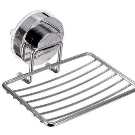 Sølv enkeltlags sæbeskål, selvklæbende vægmonteret sæbeholder