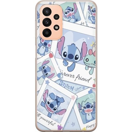 Yhteensopiva Puhelinkuori Samsung Galaxy A23 Unelmoivat pilvet vaaleanpunaisina, lila ja sinisen sävyissä, kimaltelevine tähtineen ja pehmeän satumais