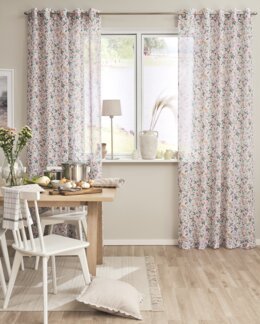 Rengasverho kukallinen Saga 2/pak Roosa