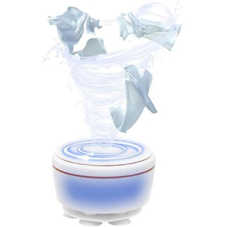 Mini tvättmaskin, portabel, campingtvätt, liten tvättmaskin, turbomaskin för strumpor, underkläder, resor, affärsresa, camping vit