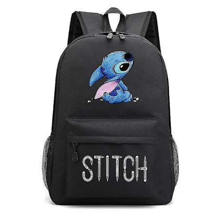 Stitch Ryggsekk Svart Stjernehimmel Stor Kapasitet Student Skoleveske Tide black