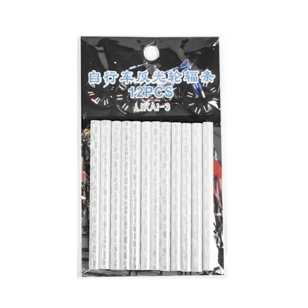 12 stk sykkelreflektorer rør sykkelhjul eikereflektorer sykkeleikerskinn Silver