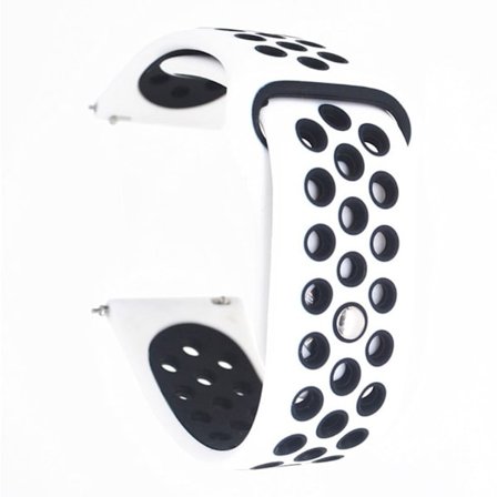 Samsung Galaxy Watch Active tvåfärgat klockarmband i silikon - Vit / Svart