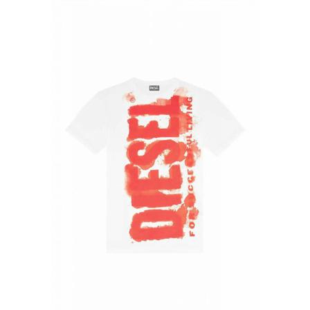 Diesel T-Shirts , Wit , Heren , Maat: L