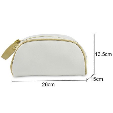 Sminketaske Vandtæt Rejse Kosmetiktaske Lille Sminketaske - Hvid