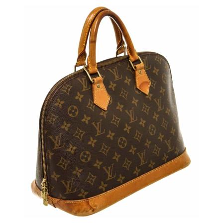 Louis Vuitton Vintage Pre-owned Louis Vuitton Brown Monogram Canvas Alma PM Satchel Tas , Bruin , Dames , Maat: ONE Size Vintage Tassen