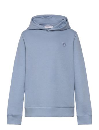 Monogram Mini Badge Hoodie Blue Calvin Klein