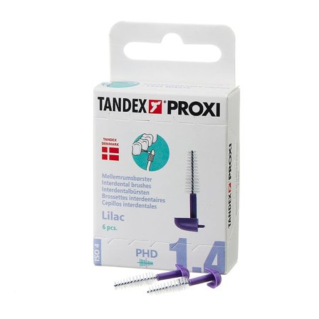 Tandex Mellemrumsbørste Proxi PHD 1.4/ISO 4 Lilac 6 stk, Medicin & Pleje, Mund & Tandpleje, Tandstikker