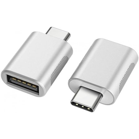 USB C till USB-adapter, USB-C till USB 3.0-adapter, USB typ-C till USB, till USB-honaadapter (Silver)