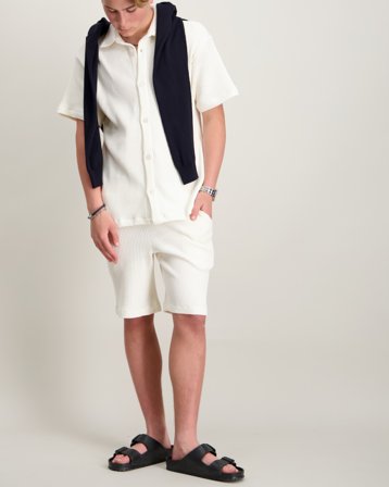 Grunt Ali Waffle Shorts Vit Shorts Kille - Kids Brand Store