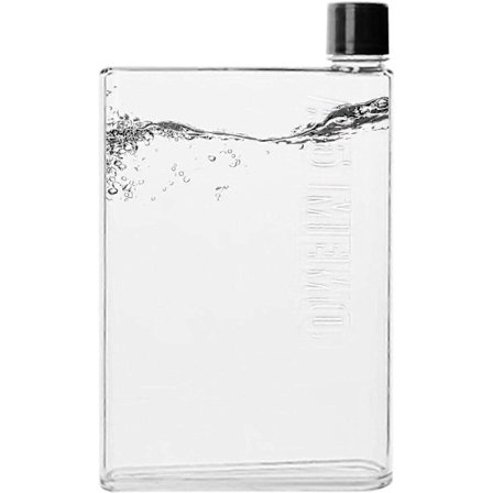 Flad vandflaske 420 ml lækagesikker vandbeholder pladsbesparende vandflaske bærbar papirkop vandflaske